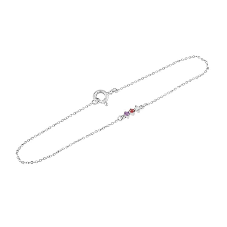 Zlatý náramek s tanzanitem, turmalínem a měsíčním kamenem Joe