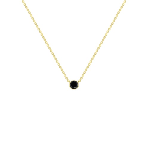 Minimalistický náhrdelník s černým diamantem Glosie