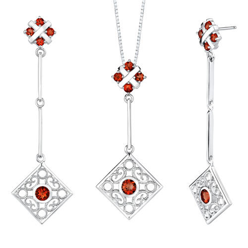 Granátová kolekce šperků