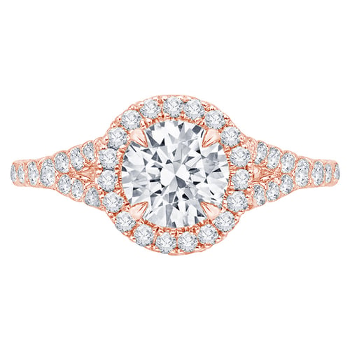 Romantický zásnubní prsten v halo stylu s diamanty Tribeca