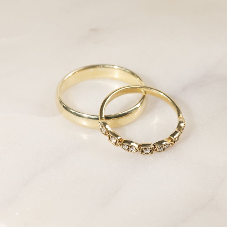 Eternity prsten s bílými lab-grown diamanty Hadya 136089