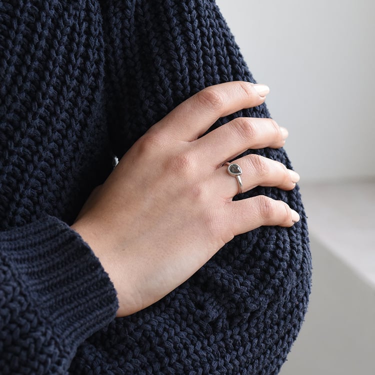 Prsten se salt and pepper diamantem 75115