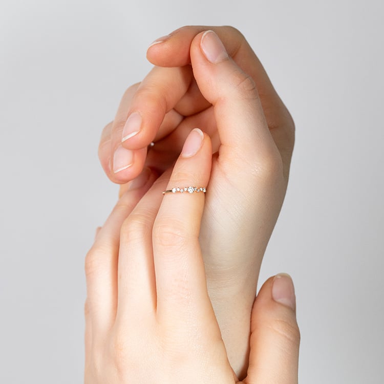 Cluster prsten se zářivými lab-grown diamanty Percy 151497