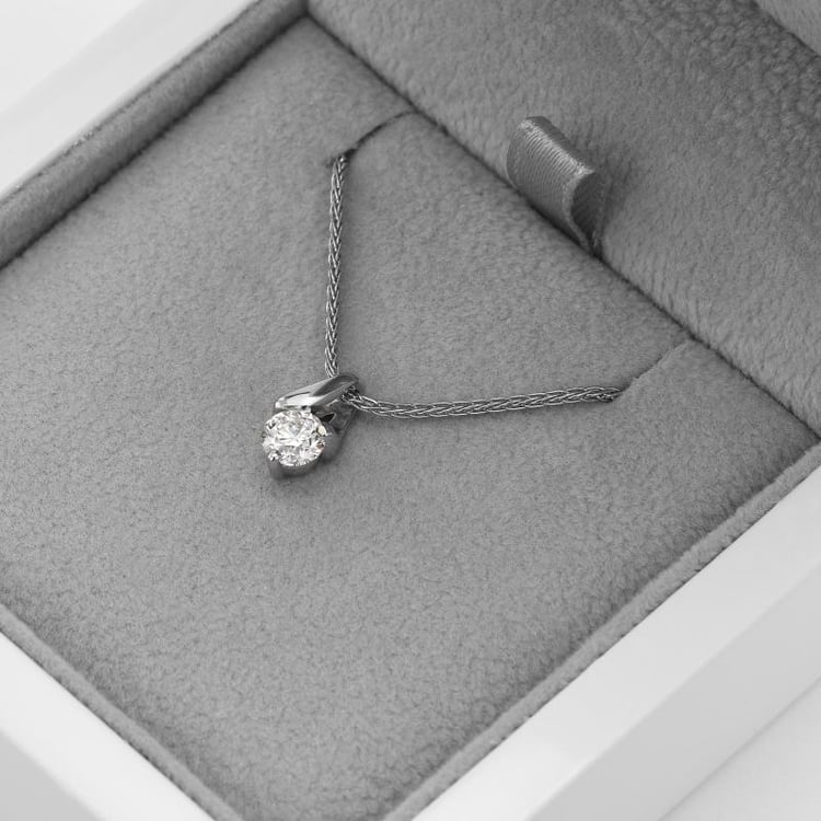 Platinový náhrdelník s certifikovaným diamantem 51074