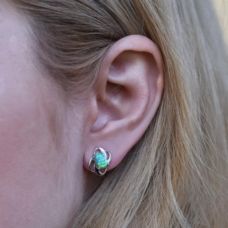 Náušnice s opály 28288