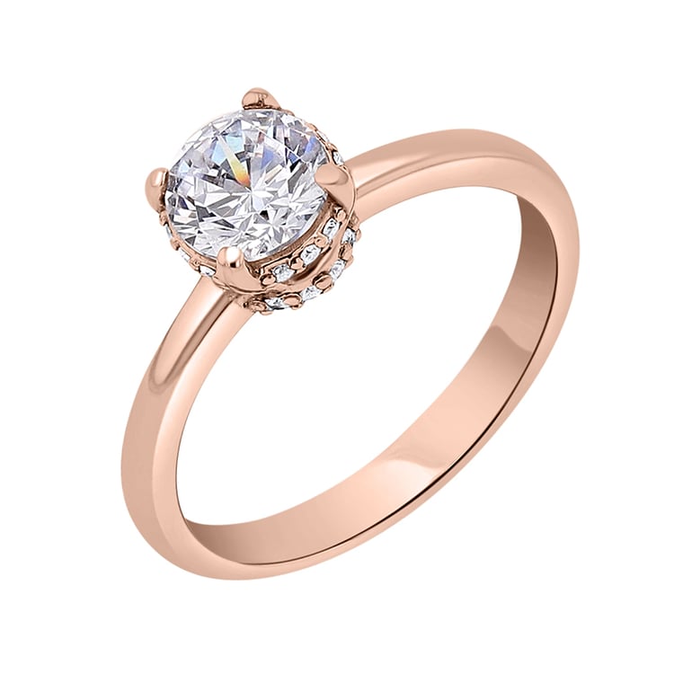 Zásnubní prsten s moissanitem a lab-grown diamanty Xela 141881