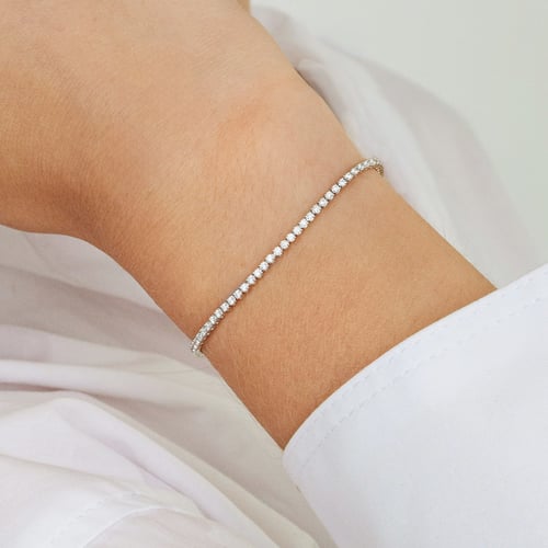 Tenisový náramek s lab-grown diamanty Lea