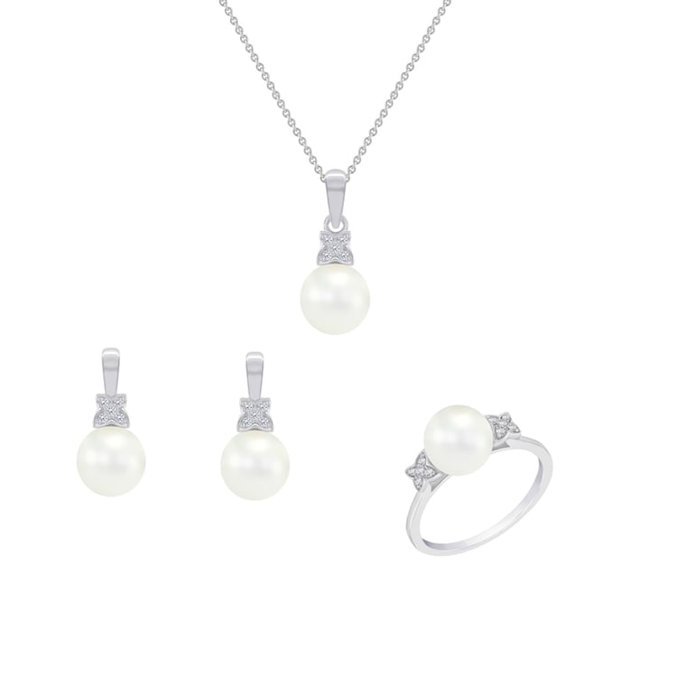 Zlatá perlová kolekce šperků Saffie