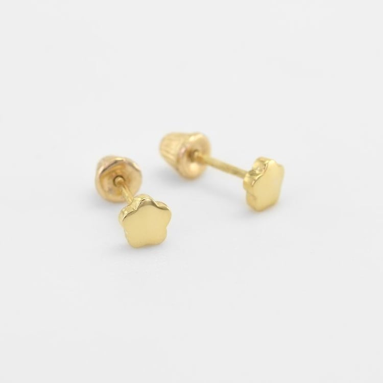 Zlaté dětské náušnice kytičky 51447