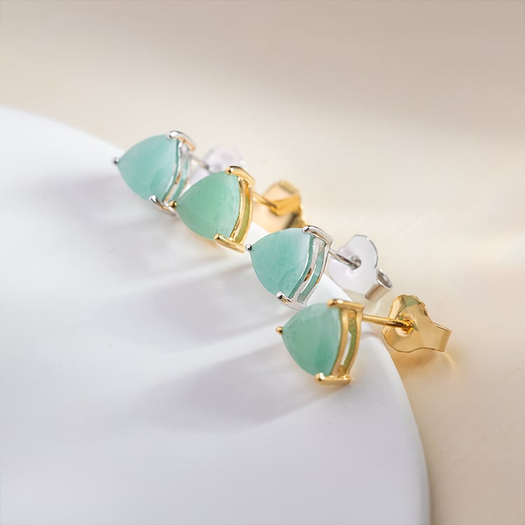 Jemné náušnice ze stříbra se smaragdy Nellie 151301