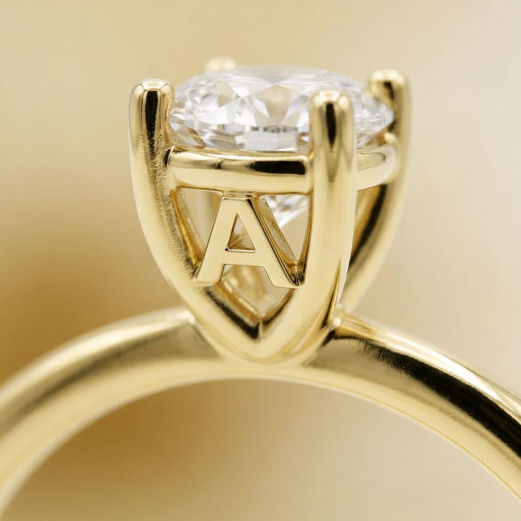 Zásnubní prsten s výběrem písmene a diamanty Frost 167677