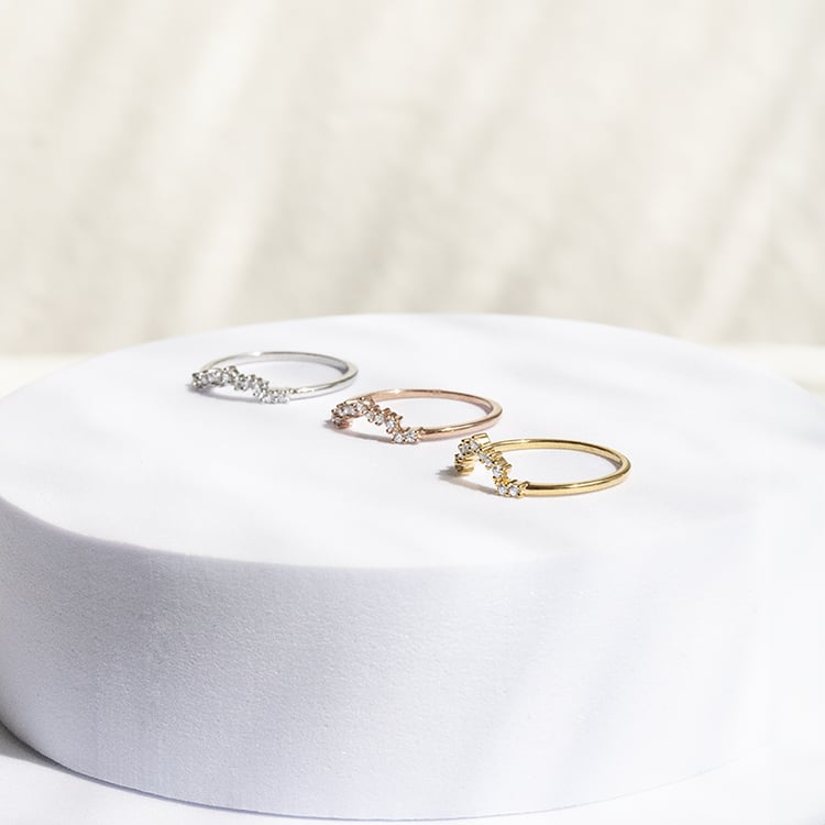 Vykrojený prsten s round lab-grown diamanty Callum 141758