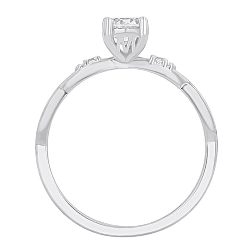 Zásnubní prsten s výběrem písmene a diamanty Mileva