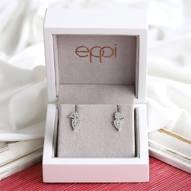 Diamantové náušnice z bílého zlata 85853