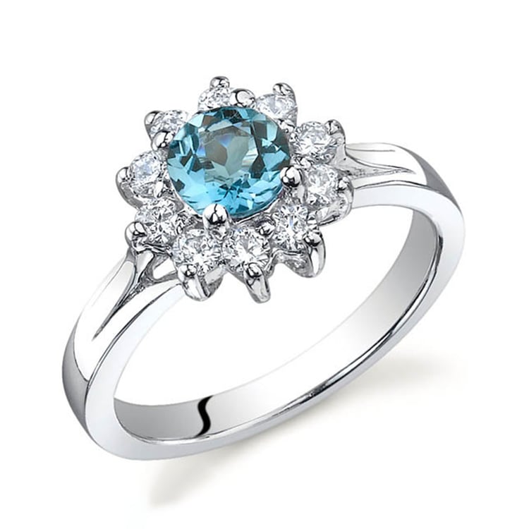 Stříbrný prsten s londýnským topazem