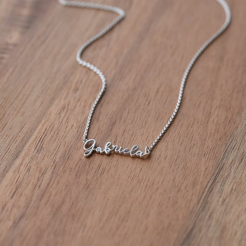 Zlatý náhrdelník se jménem a diamantem Dovev