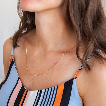 Venezia řetízek 55 cm z pozlaceného stříbra