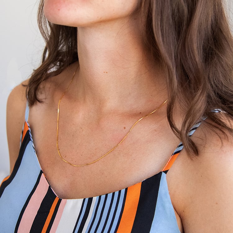 Venezia řetízek 55 cm z pozlaceného stříbra 107578