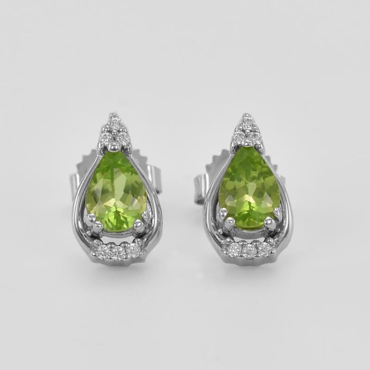 Dámské náušnice s olivíny 42598