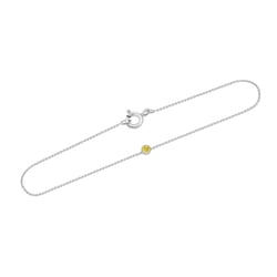 Platinový minimalistický náramek se žlutým diamantem Bonato