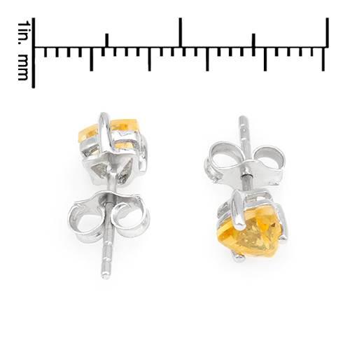 Citrínově náušnice stříbrné 1374