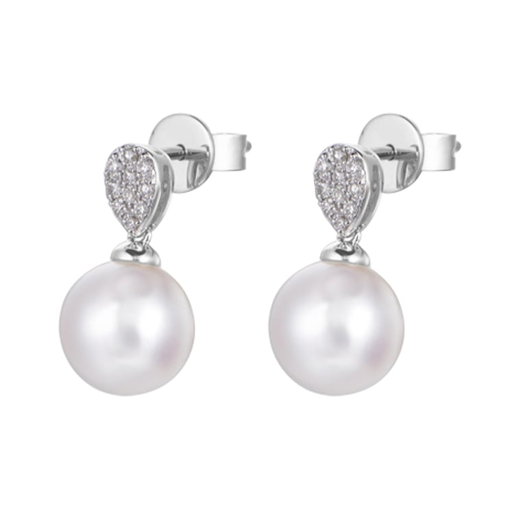 Náušnice z bílého zlata