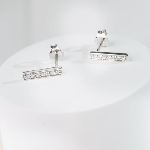 Zlaté náušnice s lab-grown diamanty Lena