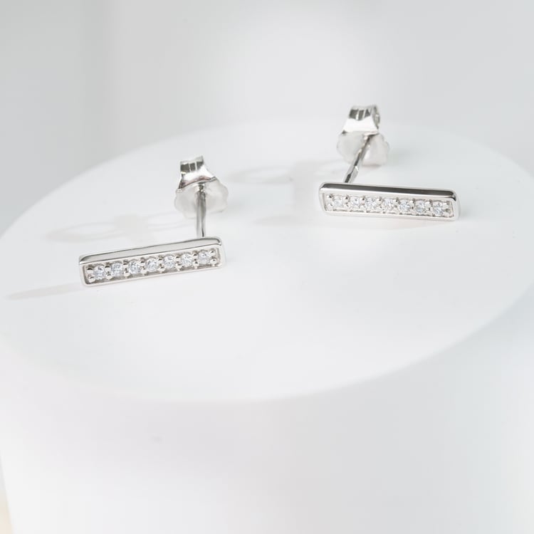 Zlaté náušnice s lab-grown diamanty Lena 164889