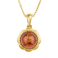 Stříbrný přívěsek s jantarem Jana