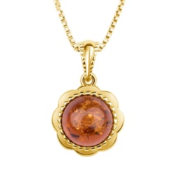 Stříbrný přívěsek s jantarem Jana