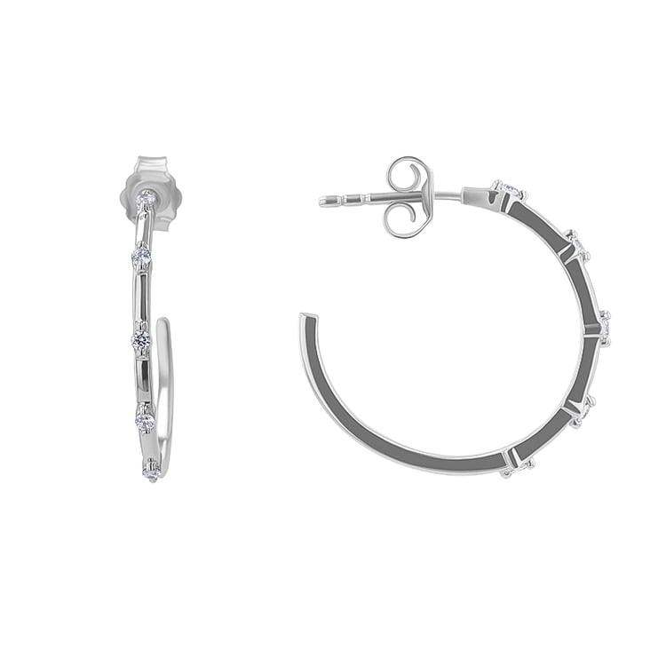 Kruhové náušnice s lab-grown diamanty Garcia