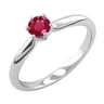 Zlatý zásnubní prsten s rubínem Mala