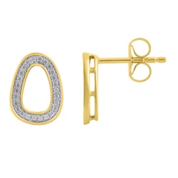 Zlaté náušnice s diamanty Joanie