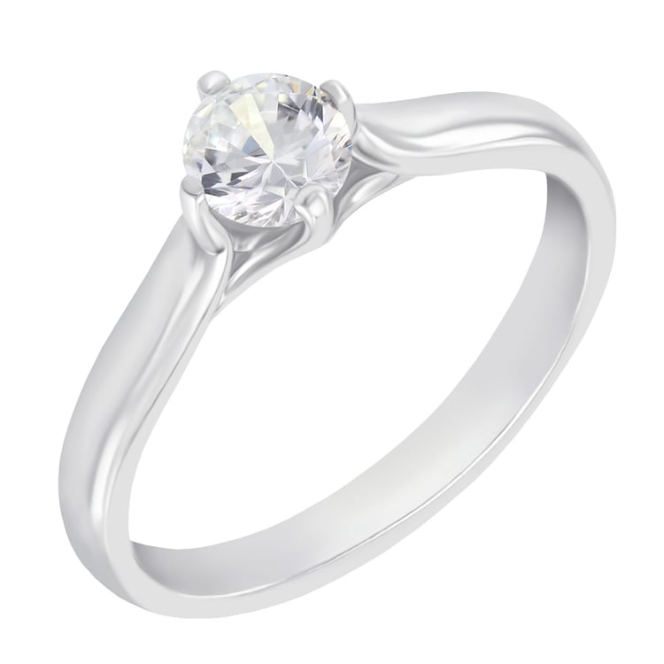 Platinový prsten s diamantem Derryn