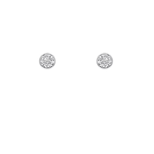 Minimalistické bezel náušnice s diamanty Tofine