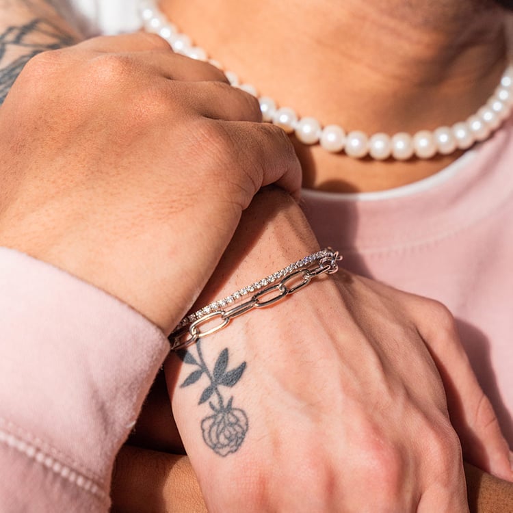 Stříbrný pánský náramek Niclas 115921