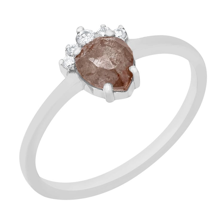 Zásnubní prsten se salt and pepper diamantem Ange