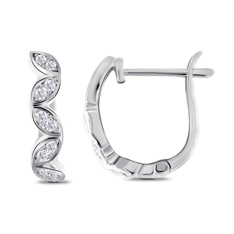 Kruhové náušnice ze zlata s diamanty Malus