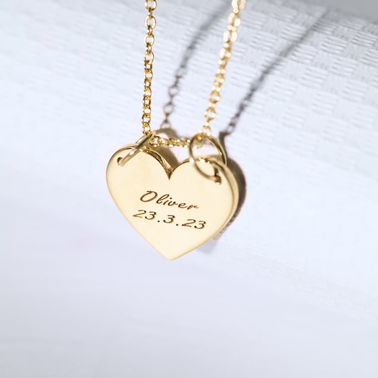 Zlaté srdce s gravírem dle vaší volby Monme 125573