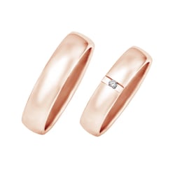 Zlaté snubní prsteny s diamantem Yank