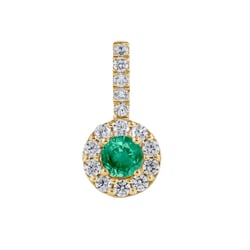 Elegantní stříbrný přívěsek se smaragdem a lab-grown diamanty Dakota
