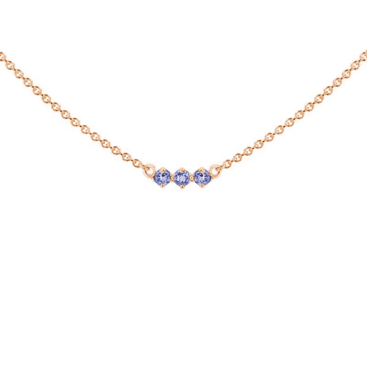 Minimalistický náhrdelník s tanzanity Kiah