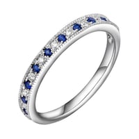Zlatý eternity prsten se safíry a diamanty Deniece