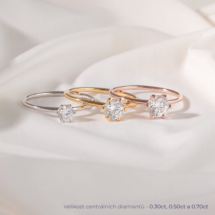 Zásnubní prsten s lab-grown diamantem Birdie 120652