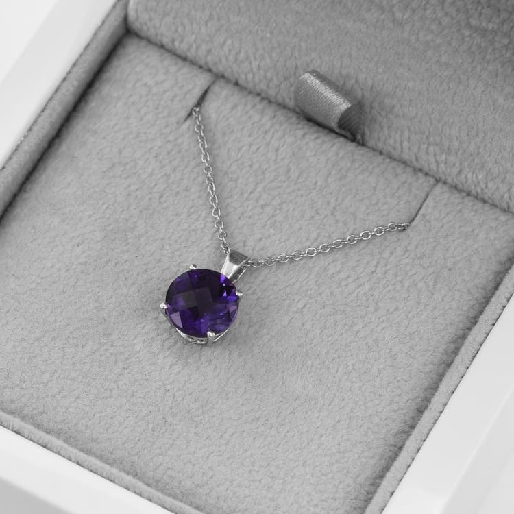 Zlatý náhrdelník s ametystem 51729
