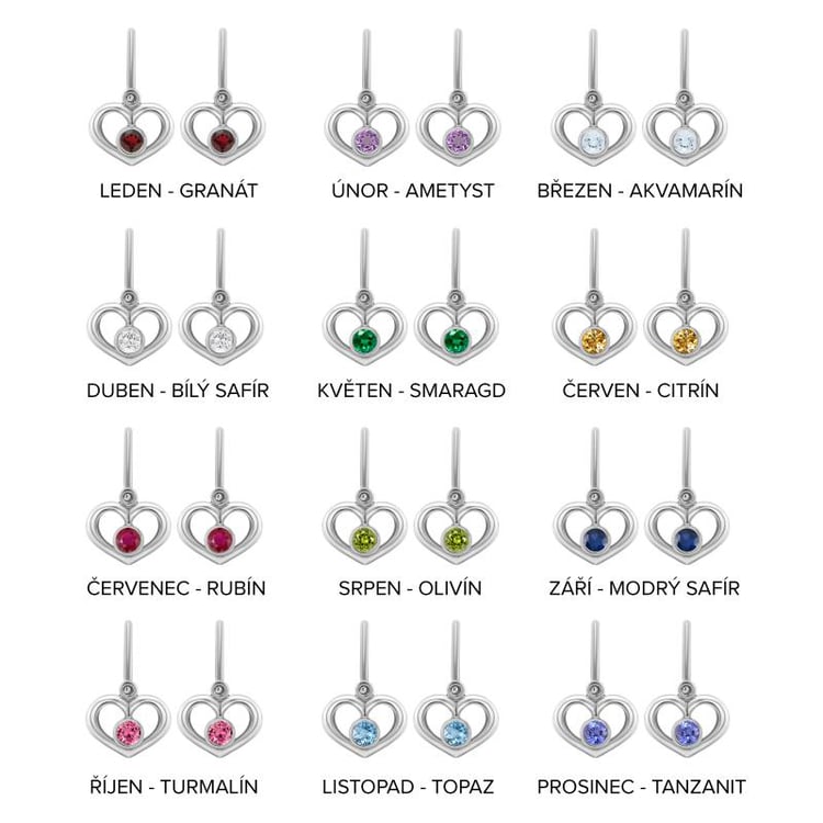 Náušnice dle měsíce narození 74483