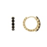 Náušnice s černými diamanty ze žlutého zlata