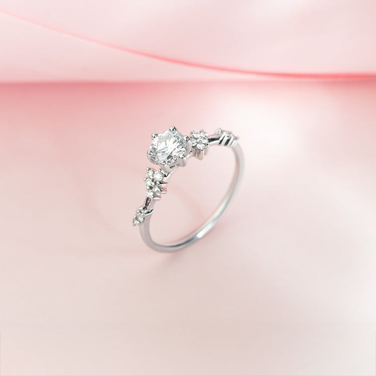 Zlatý zásnubní prsten s IGI certifikovaným lab-grown diamantem Therese 152635