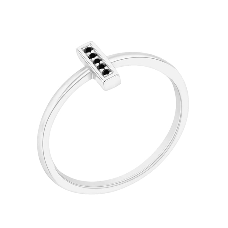 Prsten s černými diamanty 92065