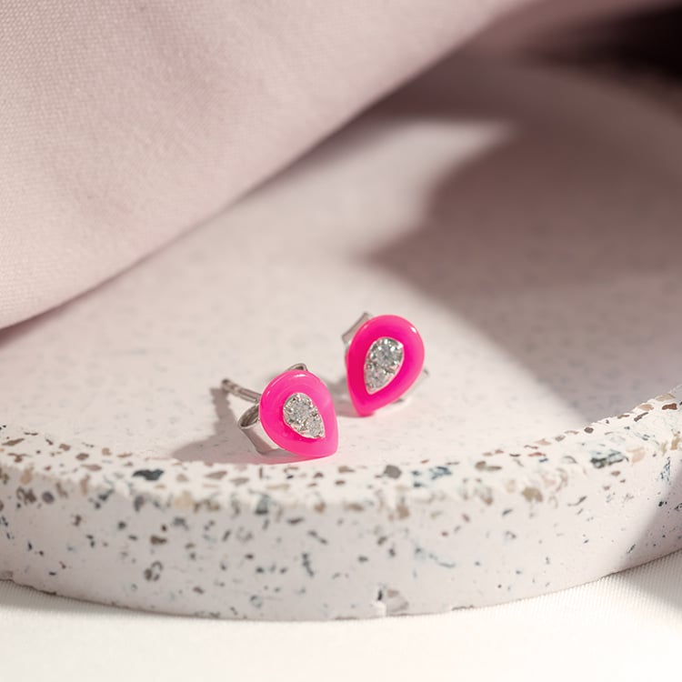 Keramické náušnice s lab-grown diamanty Melina 121881